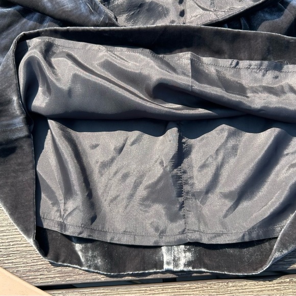 J. Crew Shimmer Grey/Silver Velvety Feel Gathered Mini Skirt Size 14 - Picture 2 of 8